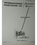 International Harvest Co. Carburetors Governors Cross Reference List Hol... - $12.28 CAD