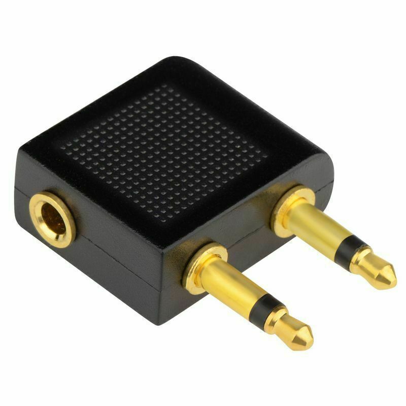 Airplane Airline Travel Headphones Headset Jack Audio 3.5mm Adapter Conv... - $1.93