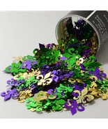 Confetti Fleur De Lis Mardi Gras Mix - 2 Pchs or 1/2 lbs - FREE SHIP (9547) - $8.41+