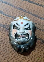 Mini Porcelain Kabuki Mask Display Figurine - $35.00