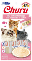 Inaba Churu Tuna with Salmon Recipe Creamy Cat Treat 4 count Inaba Churu Tuna wi - £11.56 GBP