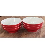 6 Piece Mid Century Modern PAUL MCCOBB Contempri Red and White Soup Cere... - $60.65 CAD