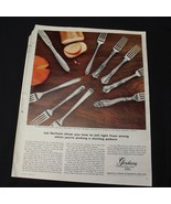 Vintage Print Ad 1955 Gorham Sterling Flatware Patterns Comellio Theme W... - €5,86 EUR