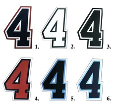 SMITTY | 4&quot; Umpire Numbers | Iron On Sew On for Athletic Shirts or Sports Jersey - £7.96 GBP