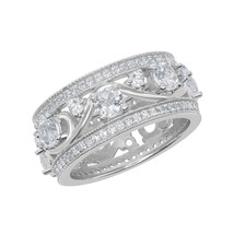 Sterling Silver All Around 3.45 cttw White Topaz Ring - £176.93 GBP