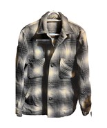 Field &amp; Stream Vintage Men’s 38 M Gray Plaid Wool Long Sleeve Shacket Coat - $99.00