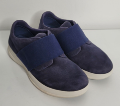 Fit Flop Womens 9 Sporty Pop Blue Suede Slip On Sneakers Casual Shoes 168-052 - £27.52 GBP