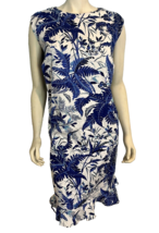 NWT Talbots Plus Petites Blue and White Floral Sleeveless Dress Size 22Wp - £53.14 GBP