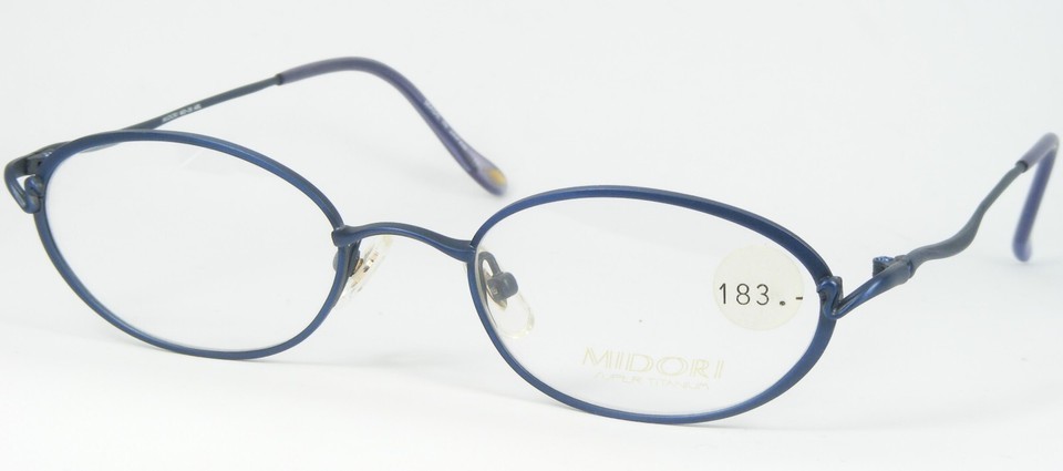 Vintage MIDORI MD-36 ABL ANTIQUE BLUE EYEGLASSES GLASSES TITANIUM 48-19-... - $70.84