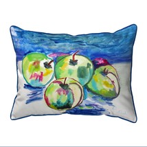 Betsy Drake Four Apples Small Indoor Outdoor Pillow 11x14 - £38.91 GBP