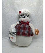 Vintage Baking Snowman Carolyn Holiday Plush Stuffed Animal 14&quot; - $418.93 MXN