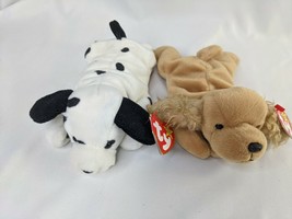 Ty Spunky Dog Spaniel Dotty Dotty Dalmatian Plush Lot Stuffed Animal toy - £6.02 GBP