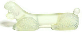 Sabino France Art Deco Figurine Poodle Dog Opalescent Glass Knife Rest  - £47.74 GBP