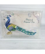 Peacock Figural Pen 4 x 6.5&quot; Figure Standing Desk Shelf Decor Blue Green... - $24.24