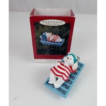 1993  Waterbed Snooze Polar Bear Napping A Clip-On Hallmark Keepsake Orn... - $91.99 MXN