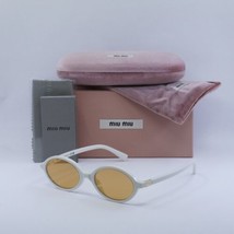 MIU MIU MU04ZS 14240D White/Orange Mirror Internal Silver 50-18-140 Sunglasse... - $356.51