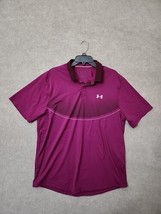 Under Armour UA Iso-Chill Golf Polo Shirt Mens XL Magenta Short Sleeve - £19.36 GBP