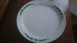 Decorative Porcelain Plate WH Crinkle w/3 Triple BL Flower Clusters RibbonBorder - £25.68 GBP