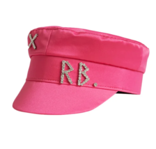 RB Hat Designer Ruslan Hot Pink Barbie Swarovski Satin Cap Misbhv mm6 Fu... - £29.07 GBP+