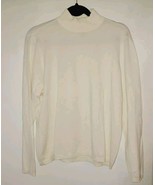 CHICOS Women&#39;s SWEATER Long Sleeve Cream Mock Neck Size 2 Large - $257.00 MXN