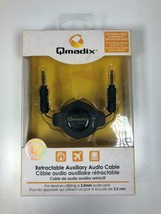 Qmadix Retractable Auxiliary Audio Cable 3.5mm - Black - $10.90