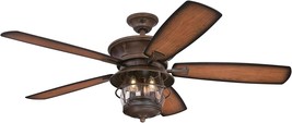 Brentford 52-Inch Indoor Ceiling Fan With Light (7233400 By, Aged Walnut. - £353.18 GBP