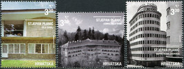 Croatia 2020. Modern Architecture and Design (MNH OG) Set of 3 stamps - $3.91