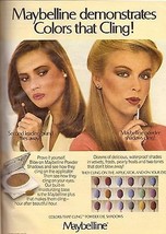 1980 Maybelline Cosmetics Eyeshadow Sexy Blonde Brunette Vintage Print A... - £4.68 GBP