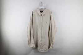 Vtg 90s Ralph Lauren Mens 17.5 34/35 Classic Fit Tattersall Plaid Button... - $39.55