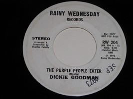 Dickie Goodman Purple People Eater Promo 45 Rpm Record Rainy Wednesday 1973 - £19.97 GBP