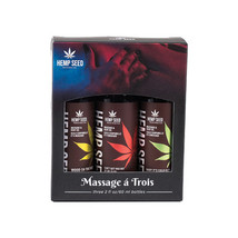 Earthly Body Hemp Seed Holiday 2023 Massage Oil 3-Piece Gift Set 2 oz. - £22.34 GBP
