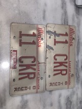 Vintage 1988 Illinois &quot;Land Of Lincoln&quot; Matching Box Truck License Plate 11 CKR - $22.77