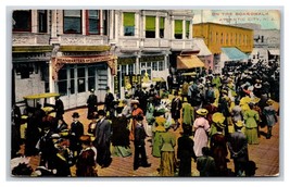 View on Boardwalk Atlantic City New Jersey NJ UNP 1910 DB Postcard R15 - £2.41 GBP