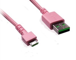 Pink Micro USB Cable for Razer Basilisk Viper Ultimate Naga V2 Pro Mouse Charger - £11.54 GBP