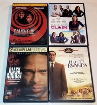 Black August, Hotel Rwanda, Caught Up &amp; Baggage Claim DVD Lot  - £9.08 GBP