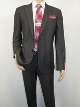 Men Suit BERLUSCONI Turkey 100% Soft Italian Wool Super 180's #Ber26 Gray Plaid image 3