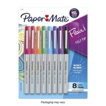 Paper Mate Flair Felt Tip Pens Ultra Fine 0.4mm Assorted Colors 8 Count - $12.80 Paper Mate Flair Felt Tip Pens Ultra Fine 0.4mm Assorted Colors 8 Count - $12.80
