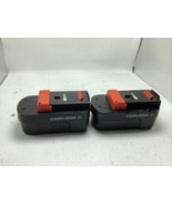 Lot Of 2 Genuine OEM Black &amp; Decker 18v Volt Slide Pack Battery -Parts only - $26.65 CAD