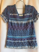 Sigrid Olsen Sport Women&#39;s Pretty Blue Sweater (S) Hand Knitted Casual - $19.80