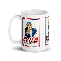 1917 UNCLE SAM US Army WW1 Recruiting Poster Hot / Cold Beverage Mug 11 OR 15 oz - $15.79+