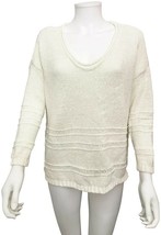 Gap Designed &amp; Crafted Sweater 3/4 Sleeve Hi Lo Off White size Large - £11.76 GBP