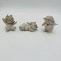 Nao By Lladro Daisa Cheeky Cherubs Porcelain Angels Figurines Set Spain  - £88.14 GBP