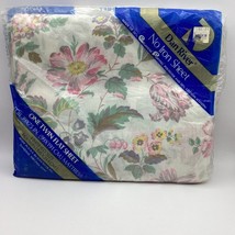Dan Rivers Dantrel Twin Flat Sheet Vintage New in Package Floral No Iron - £19.85 GBP