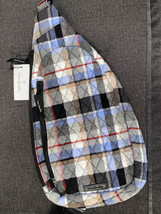 Vera Bradley Essential Sling Backpack Plaid Crossbody Perfectly Plaid NWT - £47.42 GBP