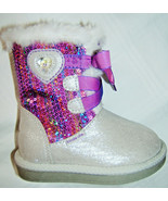 Stride Rite Toddler Girls Disney Frozen Cozy Boots White Purple Size 5 - €14,65 EUR