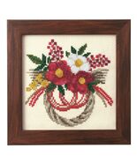 Cosmo New Year&#39;s Wreath Camellia Seasonal Flower Arrangement Cross Stitc... - $677.02 MXN