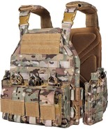 Tactical Military Vest Firearm Pistol Mag Plate Carrier Quick Release Ad... - £123.54 GBP+