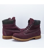 6&quot; Premium Timberland Waterproof Boots Dark Port Red Men 14  Morado A17YN - £89.18 GBP