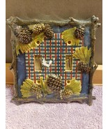 Double Toggle Lightswitch Light Switch Plate Pine Cone Lodge Blue Plaid ... - £3.94 GBP