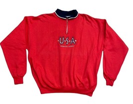 USA Sweatshirt Womens 2XL  1/4 Zip  Wheaton Ill  Brindar American Patriot - £14.51 GBP